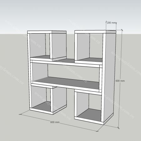KỆ TRANG TRÍ GỖ ĐỨNG KTTG 15